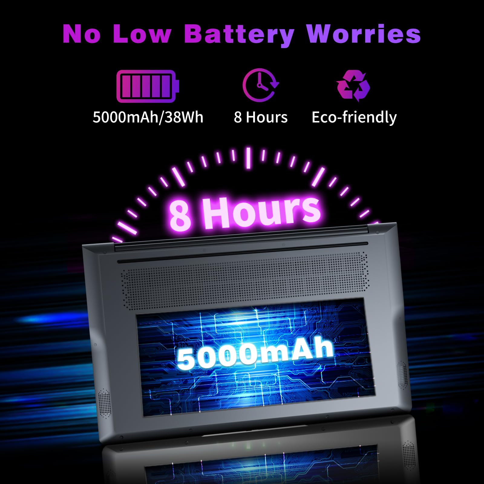 Moacreto Portatile PC 15,6 pollici Core i3-8100Y, Notebook 16GB RAM 512GB SSD, Laptop FHD 1920 * 1080, Computer portatile con Type-C, USB 3.0, Mini HDMI, Wi-Fi, BT5.0, Tastierino Numerico