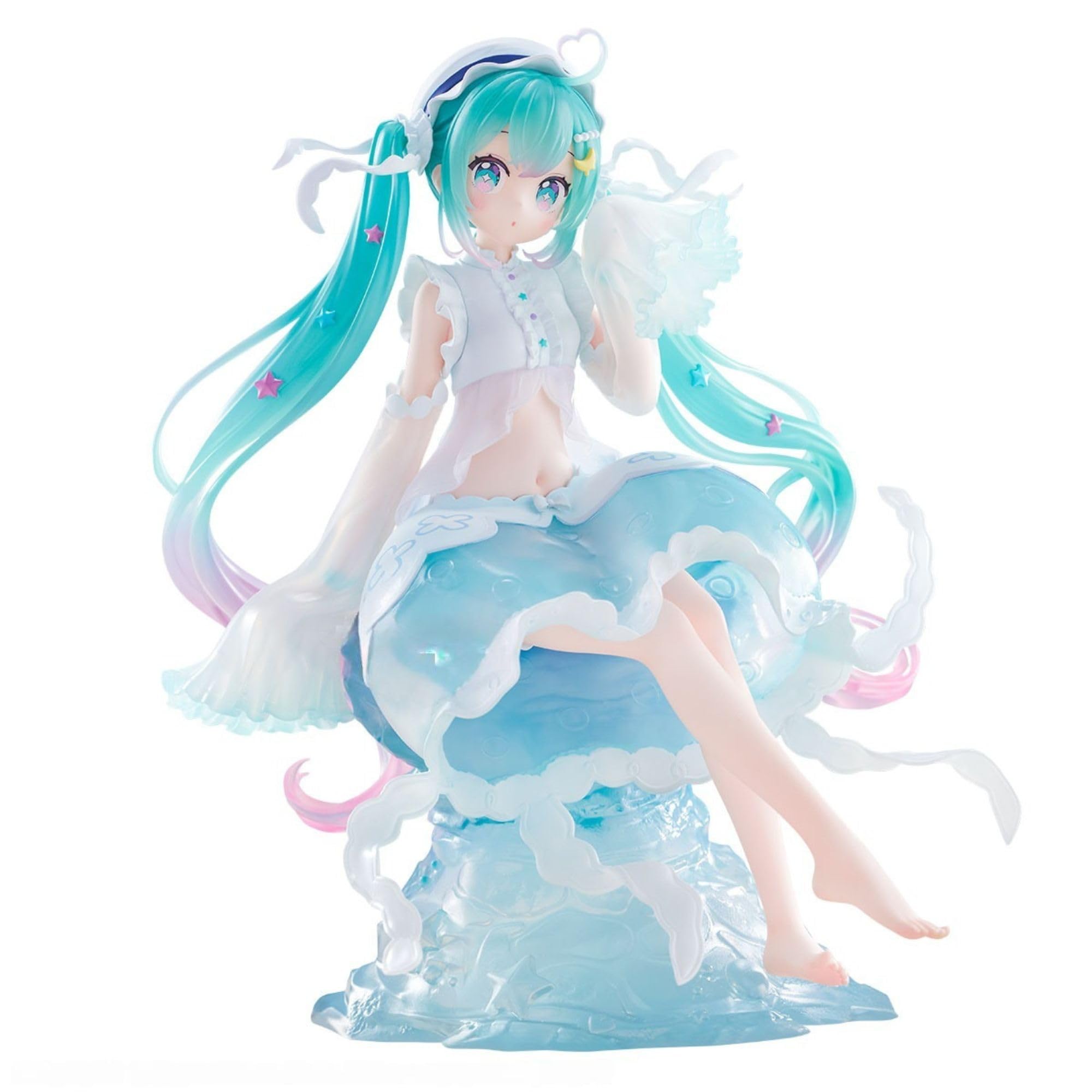 Banpresto Evolve Clearluxe Hatsune Miku Jellyfish Figure | 20cm PVC Statue | Official Vocaloid Collectible by Banpresto | Non‑Articulated Anime Statue with Translucent Jellyfish Design