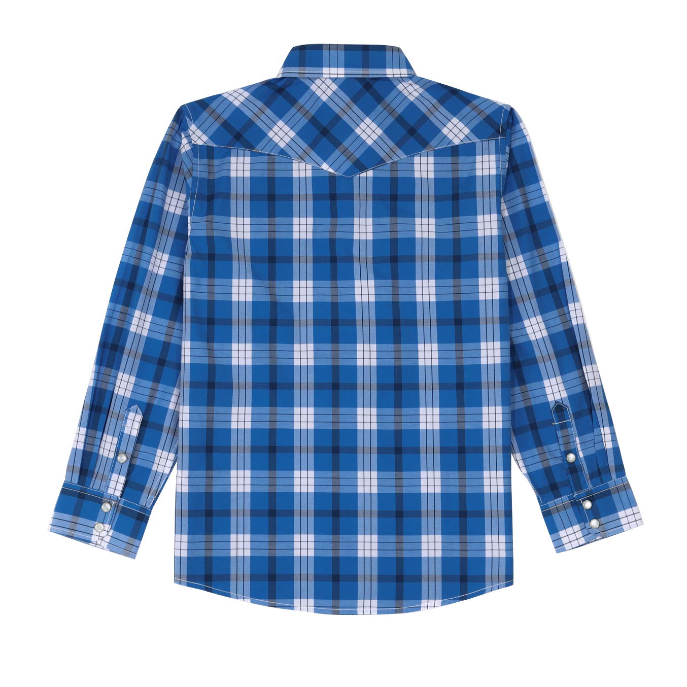 Camisa informal de manga larga con botones a presión de perlas occidentales para niños pequeños de 4 a 16 años - - 5 años