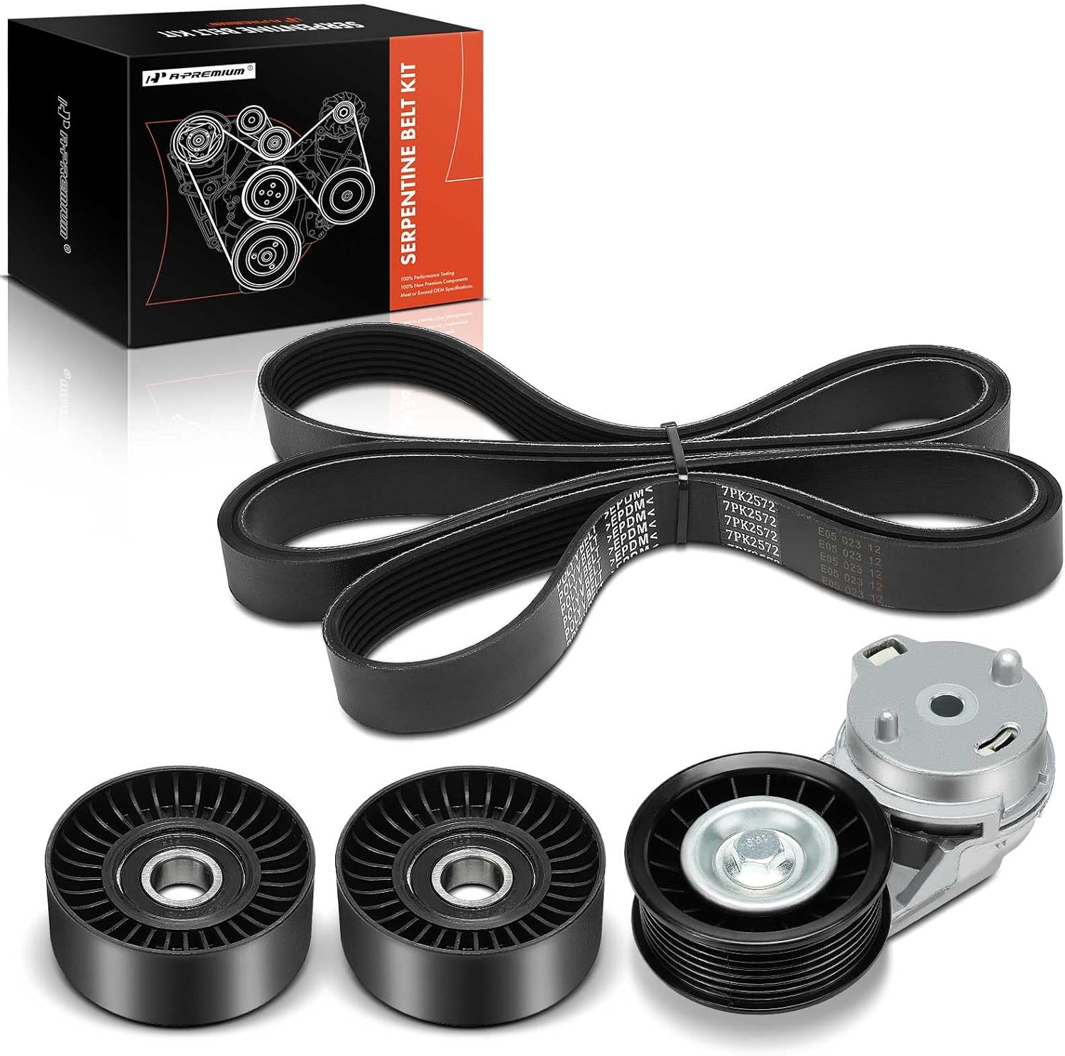 A-Premium Engine Serpentine Drive Belt Kit Compatible with Dodge Ram 1500, Ram 2500, Ram 3500, 2003 2004 2005 2006 2007 2008, 5.7L