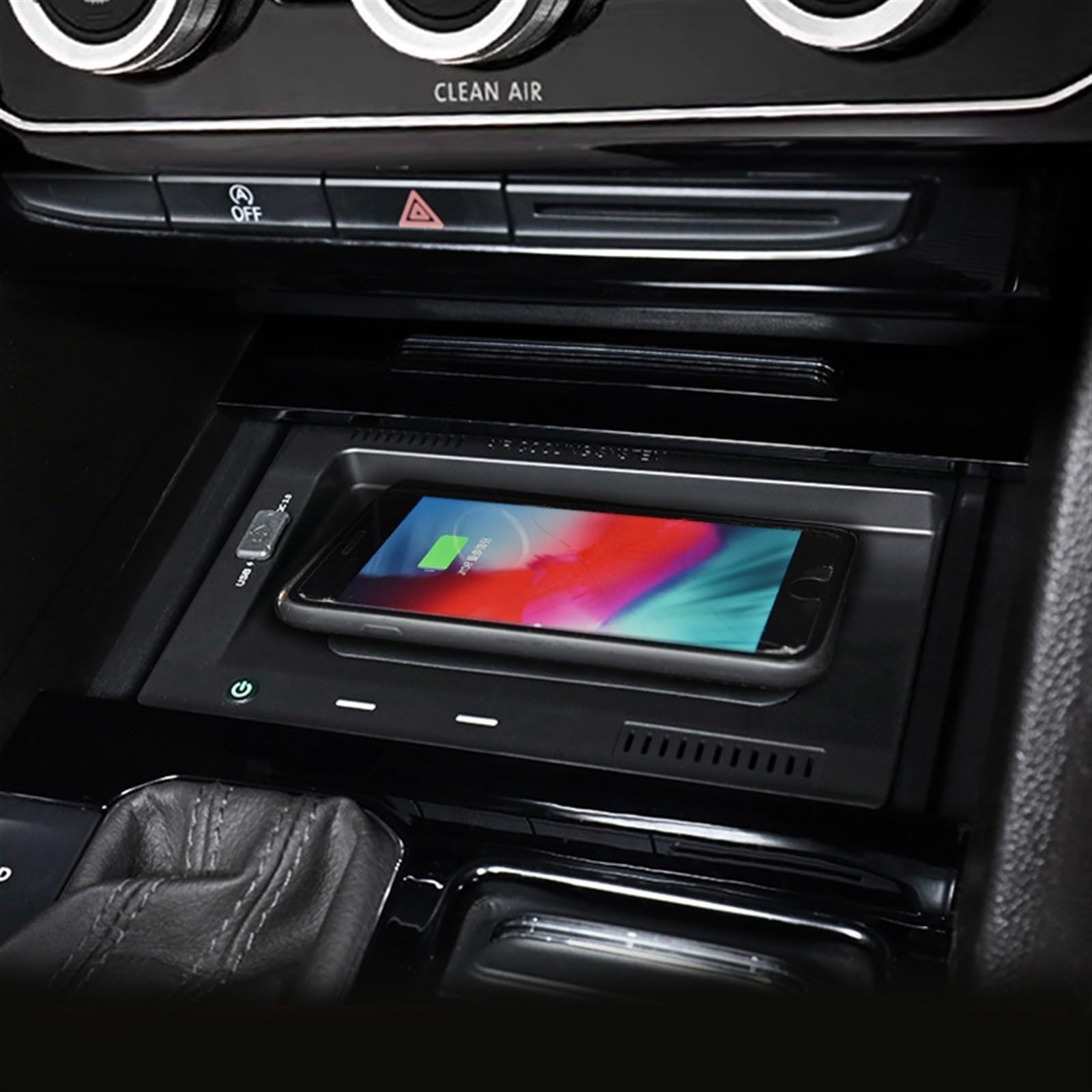Ładowarka samochodowa QI Wireless Charging, do VW, Teramont 2017 2018 10w Ładowarka do telefonu Bezprzewodowa ładowarka mobilna Szybka płytka ładująca Akcesoria Szybka płyta ładująca do samoch