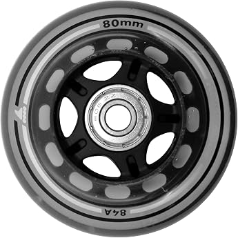 Rollerblade 80 mm/SG7 Wheel/Bearing XT 8 Inline Skate Wheels Replacement Wheels Unisex Clear 80 mm/SG7