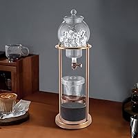 Vista 12 de Café helado, torre de goteo en frío, cafetera de café helado, gotero de café helado, cafetera de café helado, 8 tazas (marrón)