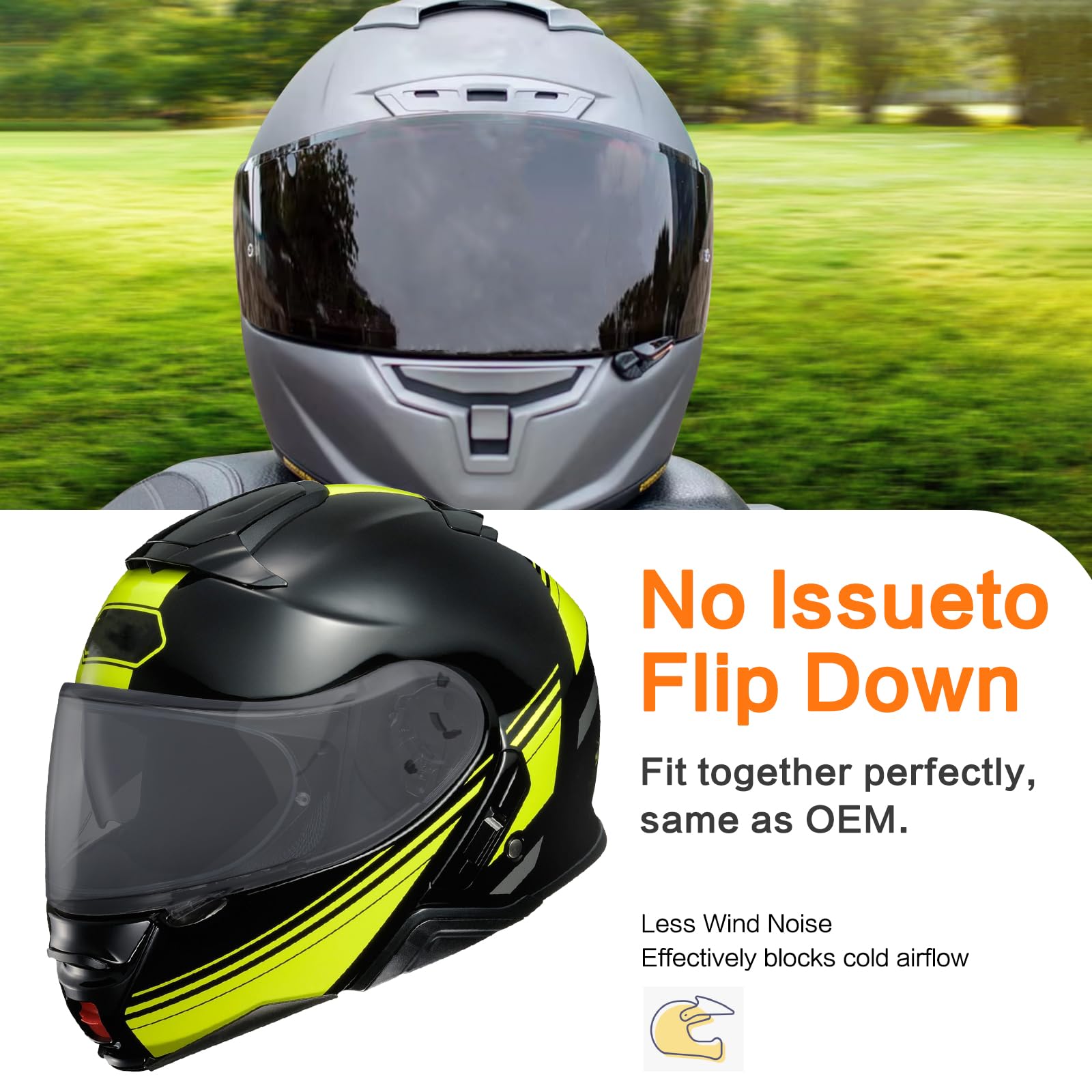LKV RF-1200 RF 1200 Visor Replacement - CWR-1 Motocycle Helmet Visor UV Protection Face Shield Compatible With RF-1200 CWR-1 X14 Z7 X-Spirit (Dark Gray)