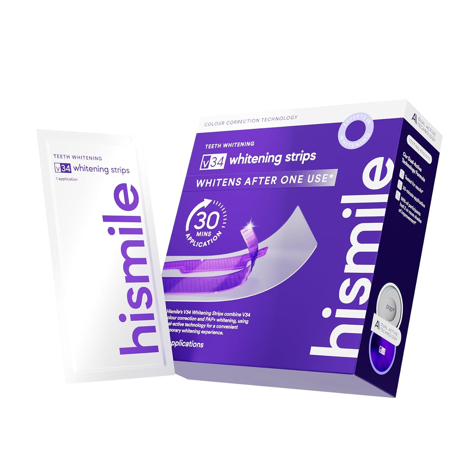 Hismile V34 Whitening Strips Teeth Whitening Strips Purple Tooth Whitening Purple V34 Whitening Strips Tooth Stain Treatment Combining