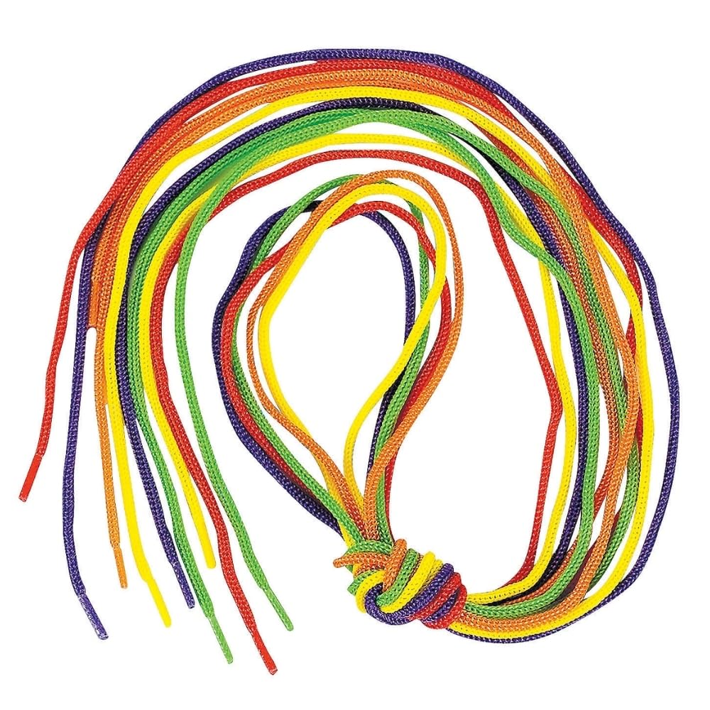 Fun Express Lace It Up! Bead Laces (Dozen) - 12 Pieces - Educational And Learning Activities For Kids