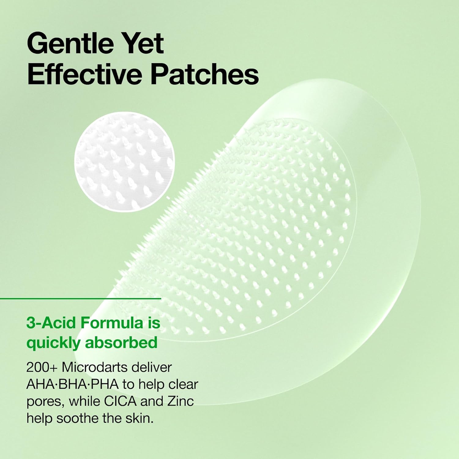 Anua Triple Acid Spot Care Microdart Patch, Early Stage Spot, 200+ Microdarts with AHA + BHA + PHA, Centella, Hydrocolloid Patch for Overnight, Non-Comedogenic, Korean Skincare (12 ea) - Image 5