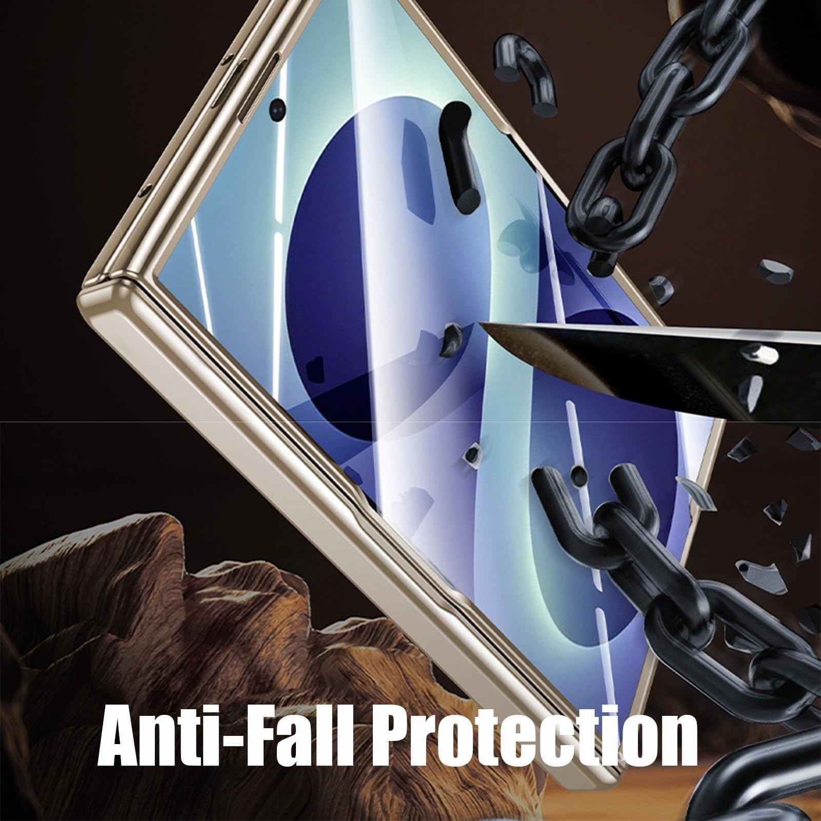 Custodia Per Samsung Galaxy Z Fold 8, Ultra Sottile Case Antiscivolo Staffa | With Protezione Fotocamera Guscio(Nero)
