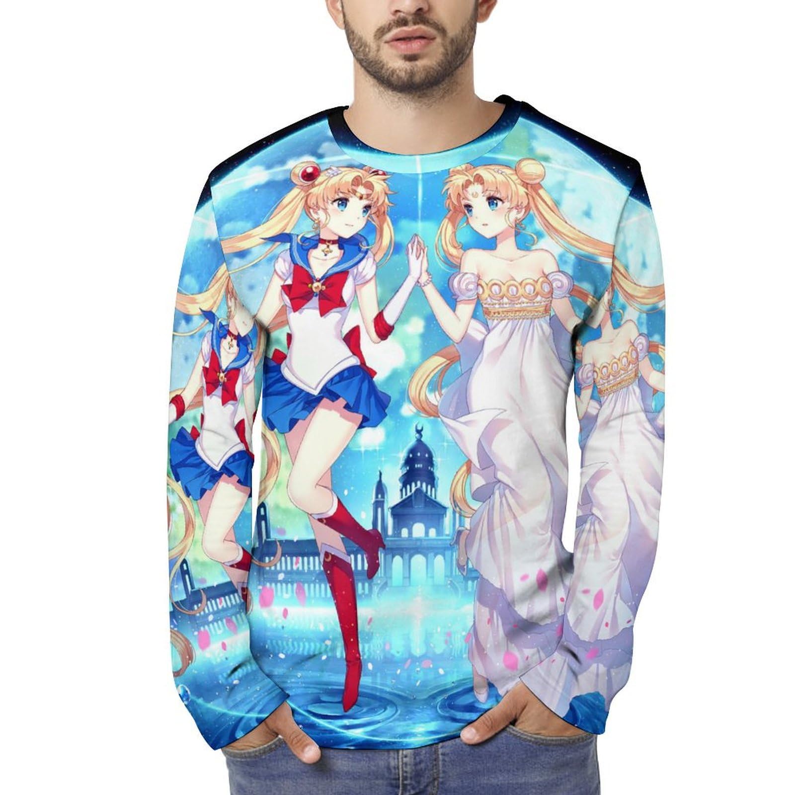 Amazon.co.jp: 長袖Tシャツ メンズ 美少女戦士セーラームーン トップス