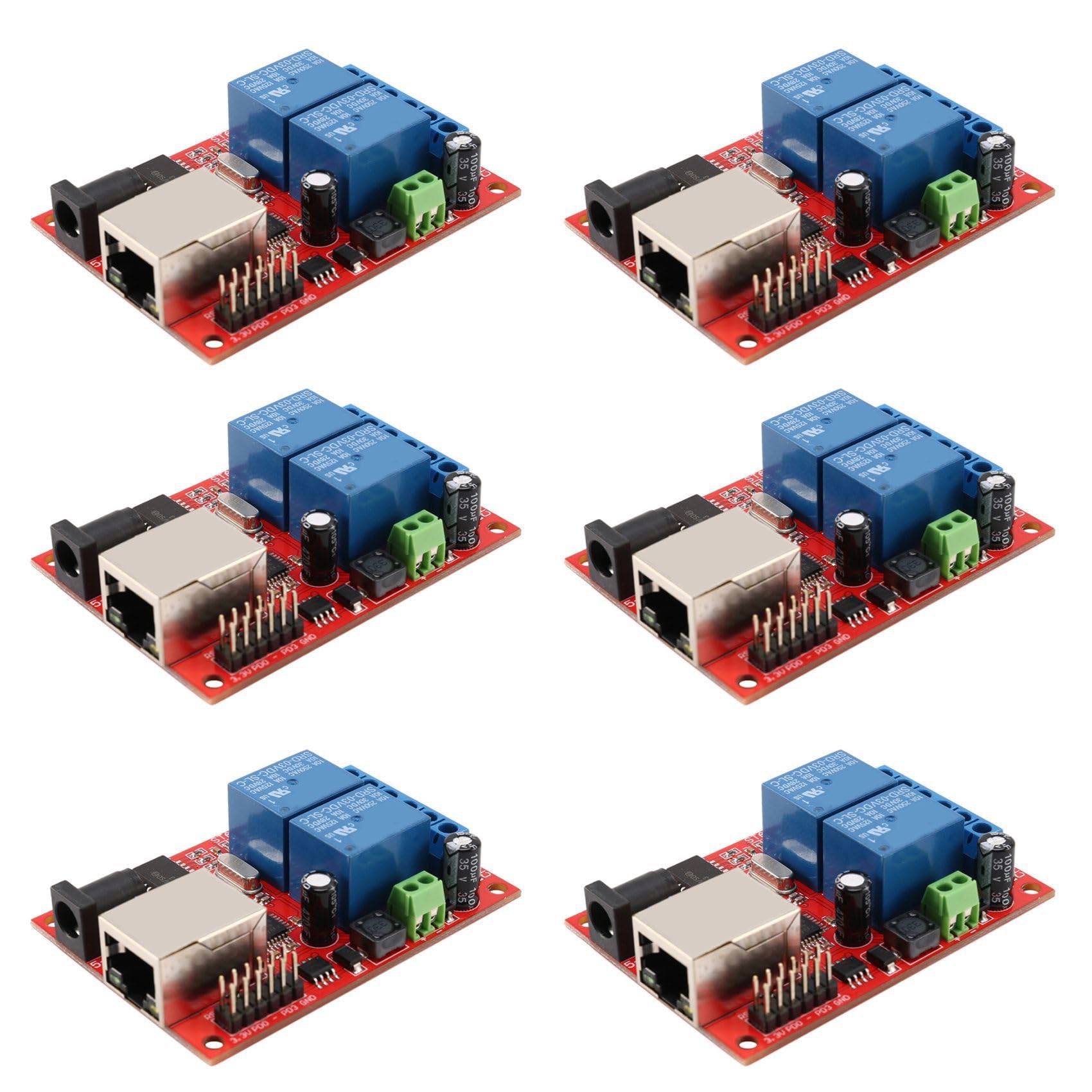 6X LAN Interruttore di Ritardo Scheda Relè Ethernet 2 Vie Modulo Server Modulo Controller/Udp