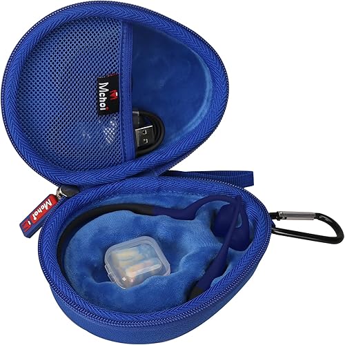 Mchoi Estuche rígido adecuado para Aftershokz AeropexAftershokz Titanium MiniAftershokz AirAftershokz OpenmoveOpenrun Pro, auriculares inalámbricos