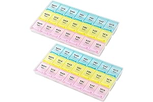 Weekly Pill Organizer: 21 Day Pill Planners for Vitamins, Medications, and Birth Control
