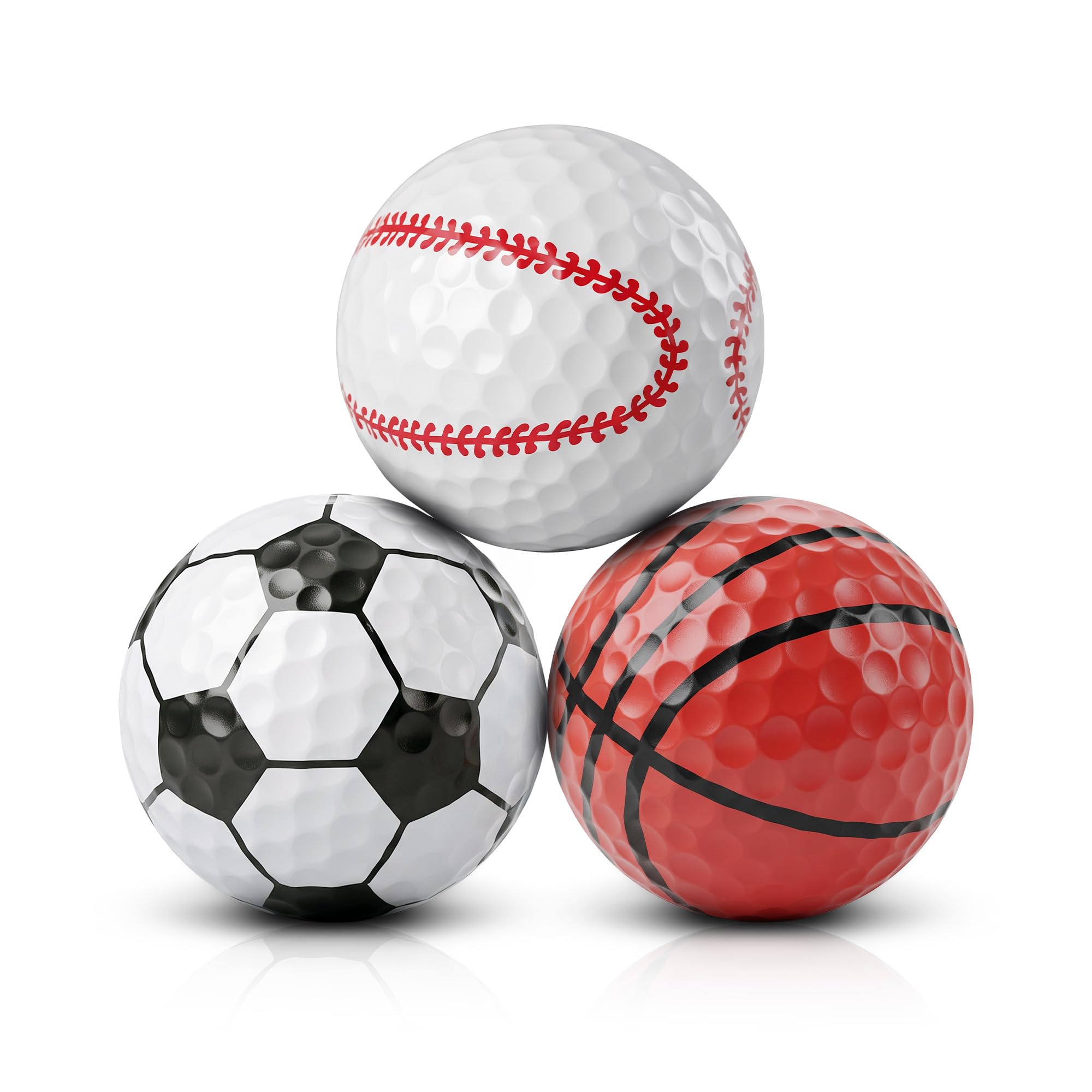 Funny Golf Balls, 3-Pack Colored Golf Balls - Fun Golf Gifts for All Golfers, Cool Golf Accessories for Golf Enthusiasts