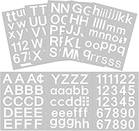 Vista 15 de Outus 8 hojas de calcomanías de letras de vinilo autoadhesivas para buzones, letras y números de vinilo para exteriores para manualidades