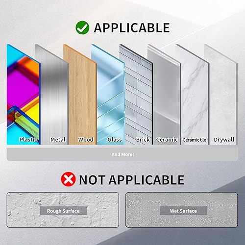 Miniatura 8 de PHIXBEAR Paquete de 3 Súper Fuerte Adhesión - Cinta de Doble Cara de Servicio Pesado, Cinta de Montaje Multipropósito Impermeable para Uso Interior