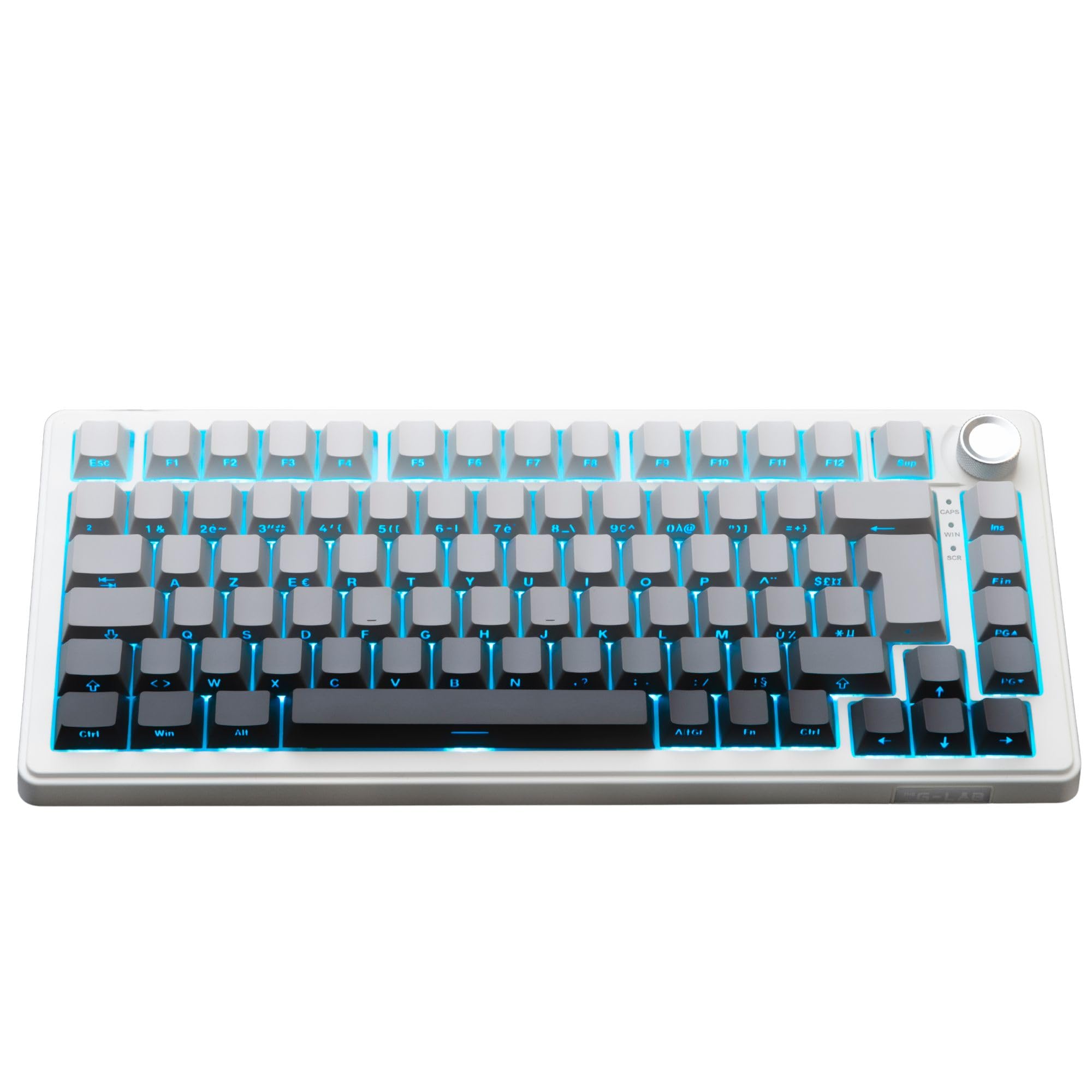 The G-Lab KEYZ Elite 300 GRW - Tastiera Gamer Wireless TKL Tri Mode 2.4 Ghz/Bluetooth/cablata - Tastiera meccanica Hot Swap, Switch Pre-lubrificati, Incisore Laterale, RGB+Macro - AZERTY FR - Windows