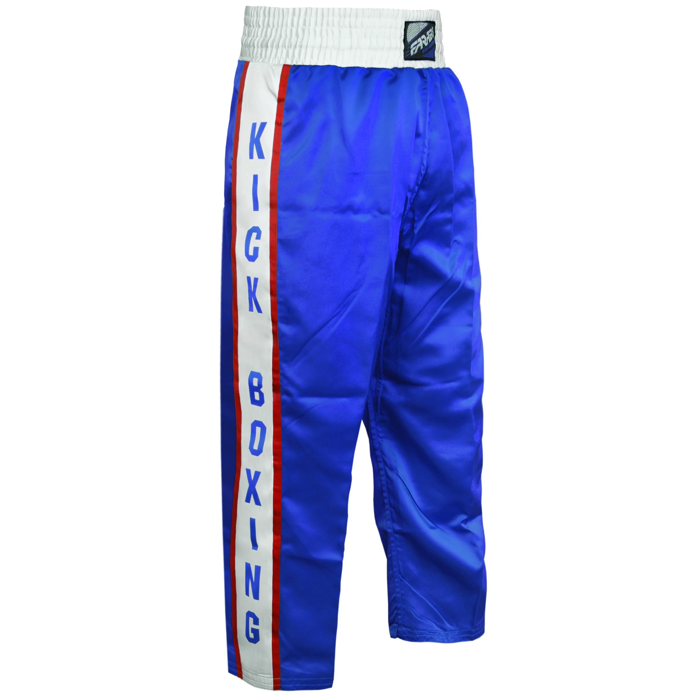 Farabi Sports Muay Thai Trousers Kickboxing Trousers Mix Martial Arts Clothing Kick Boxing Cage Fighting Trousers (Blue, X-Large)