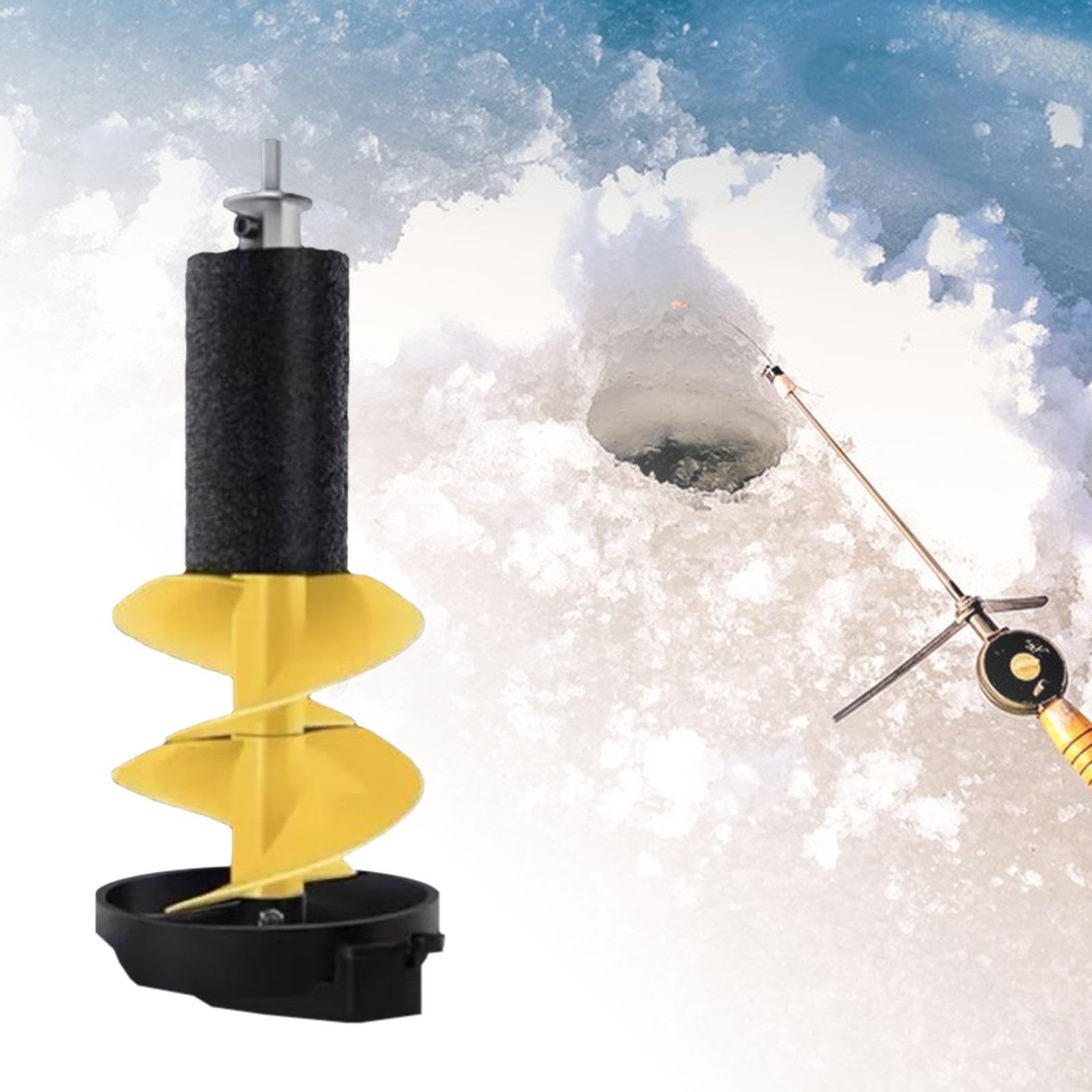 Taladro de Hielo, Accesorios para Pesca en Hielo, Taladro de Nailon de 6 Pulgadas para Pesca en Hielo, Ideal para Ríos Y Ríos, 50 Cm Amarillo