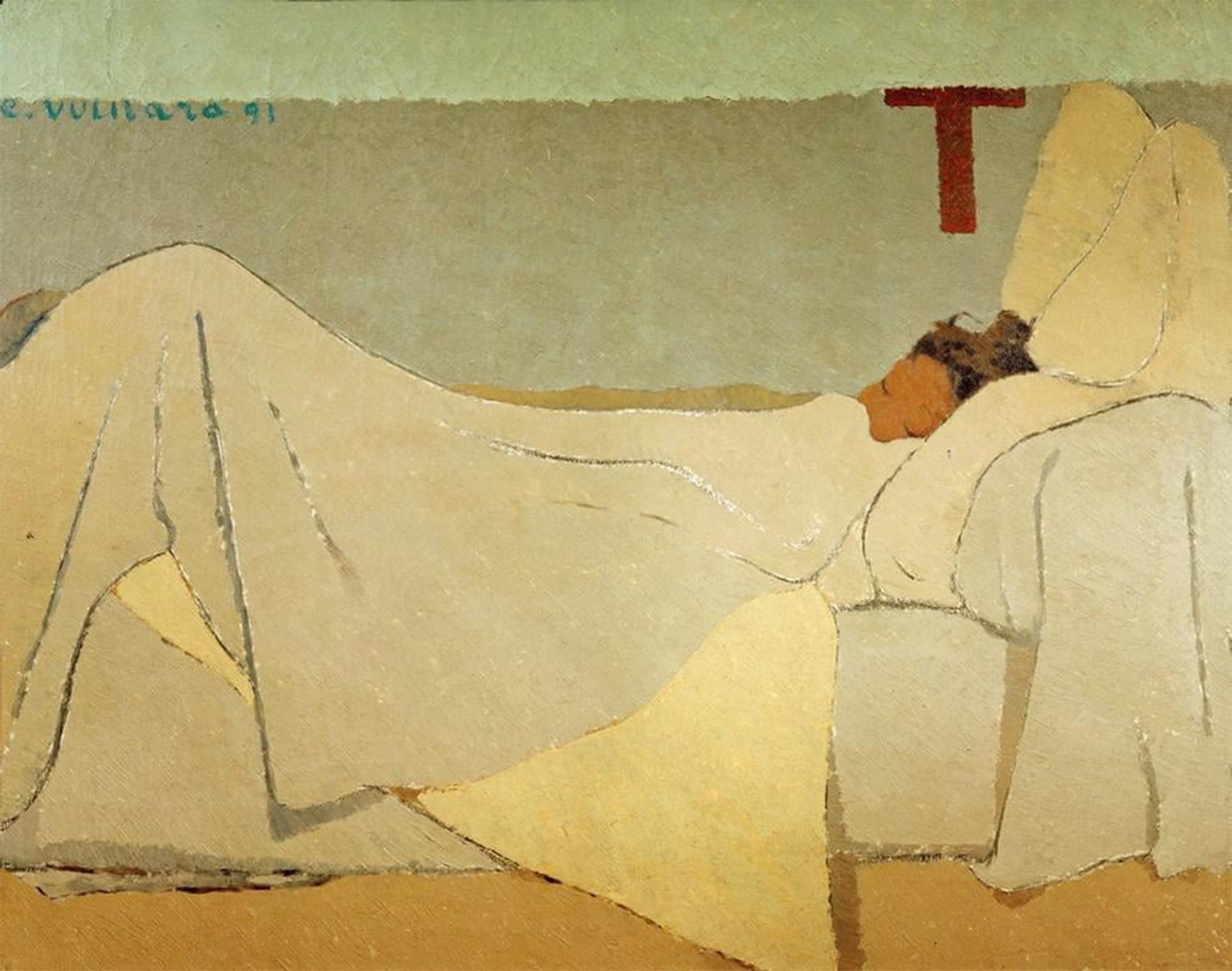 POSTERIIk Famous Modern Artwork Art Mural in Bed by Edouard Vuillard Oil Paintings Pictures for Home Decor 60x90cm