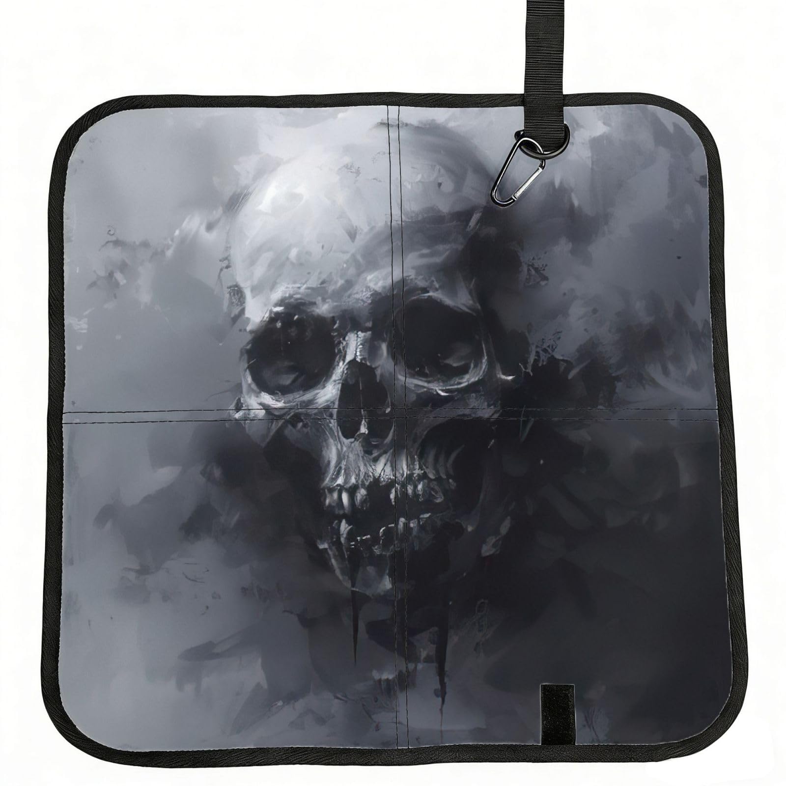 PPHGUT Horror Ghost Skull Print Foldable Seat Cushion Waterproof Portable Chair Pad Travel Outdoor Picnic Camping