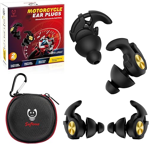 Miniatura 7 de Tapones para los oídos de motocicleta, reducción de ruido del viento que mantiene las comunicaciones claras, tapones para los oídos reutilizables