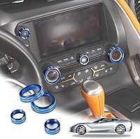 Vista 11 de LLKUANG Cobertura de Botón de Perilla de Volumen de AC para Consola Central Compatible con Chevrolet Corvette C7 2014-2019 Aleación de Aluminio