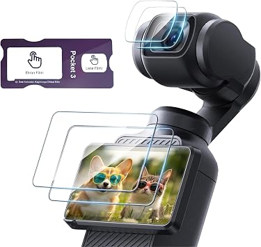 Coverzone DJI Osmo Pocket 3/4 ile Uyumlu Temperli Cam Koruyucu