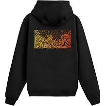 Melek ve Mantarl  Kurukafa S rt Bask l  Kap onlu Sweatshirt
