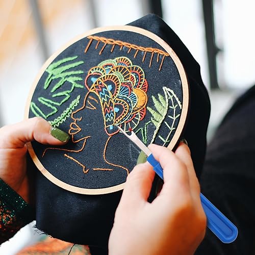 Miniatura 6 de Juego de 6 piezas de desgarradores de costura, agarre ergonómico, rascador de costuras azul para coser manualidades y quitar bordados y costuras