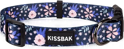KISSBAK Collar de perro para perros pequeños, diseño especial, lindo collar de perro para niña, suave, ajustable, elegante, floral, para perros (S, KISSBAK Collar de perro para perros pequeños, diseño especial, lindo collar de perro para niña, suave, ajustable, elegante, floral, para perros (S,