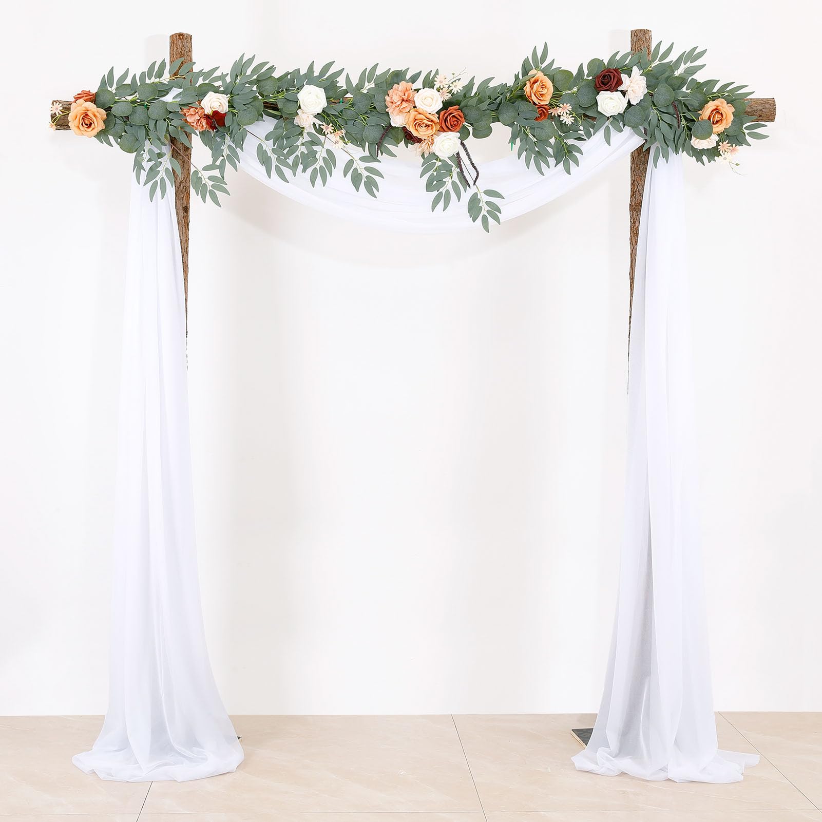 Boyouth White Voile Swag Scarf Valances Curtains Long Sheer Chiffon |  Desertcart Seychelles, image size:1601x1601