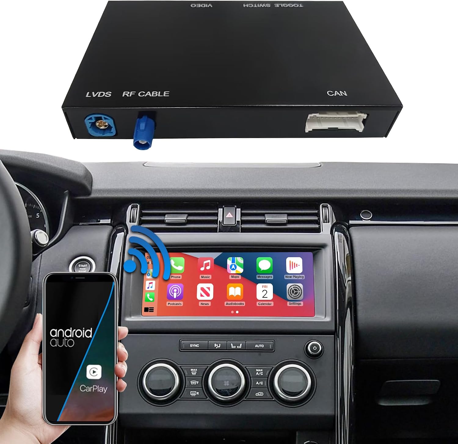 Road Top CarPlay Retrofit Kit for Land Rover with Harman 10.25" Screen