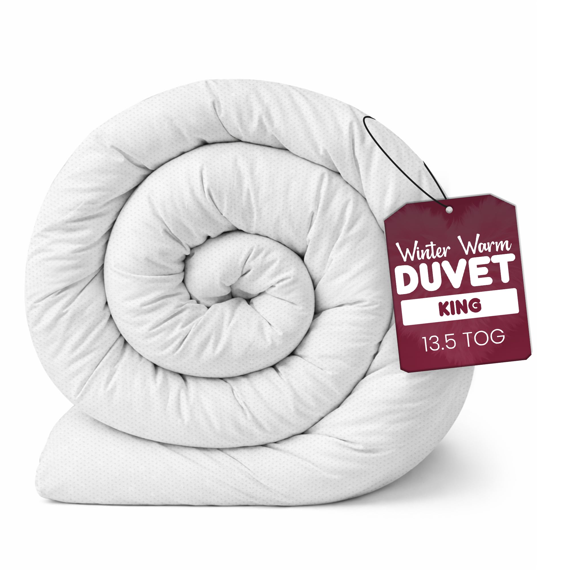 Rohi 13.5 Tog Anti Allergy King Size Duvet Winter Duvets – Soft & Breathable Luxurious Hollowfibre Quilt With Corvin Cover – Heavyweight Comforter King Bed Duvet (Autumn)