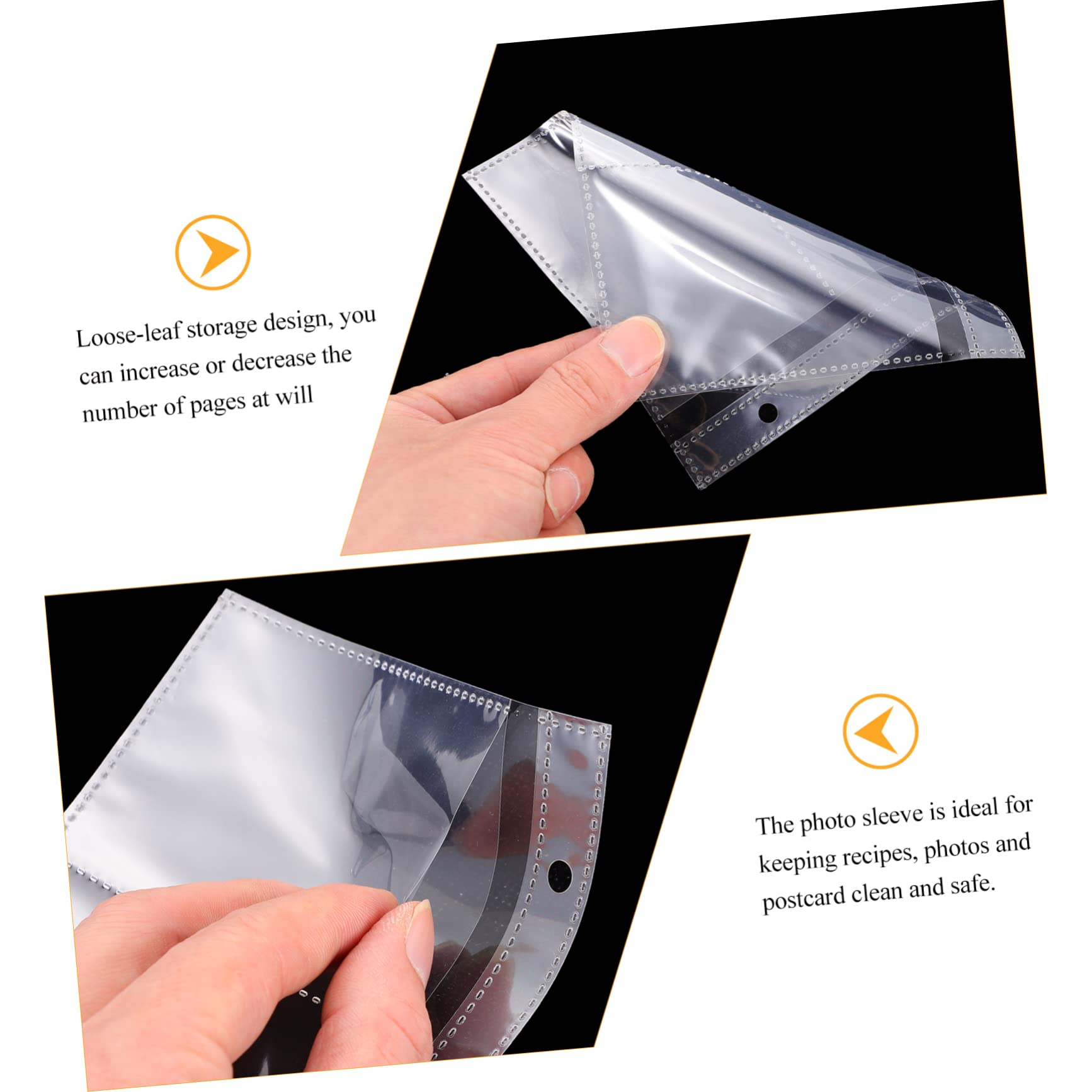 Veemoon 20pcs Refill Photo Album Pages - Clear Card Sleeves - Album Protectors for Photos and Postcards
