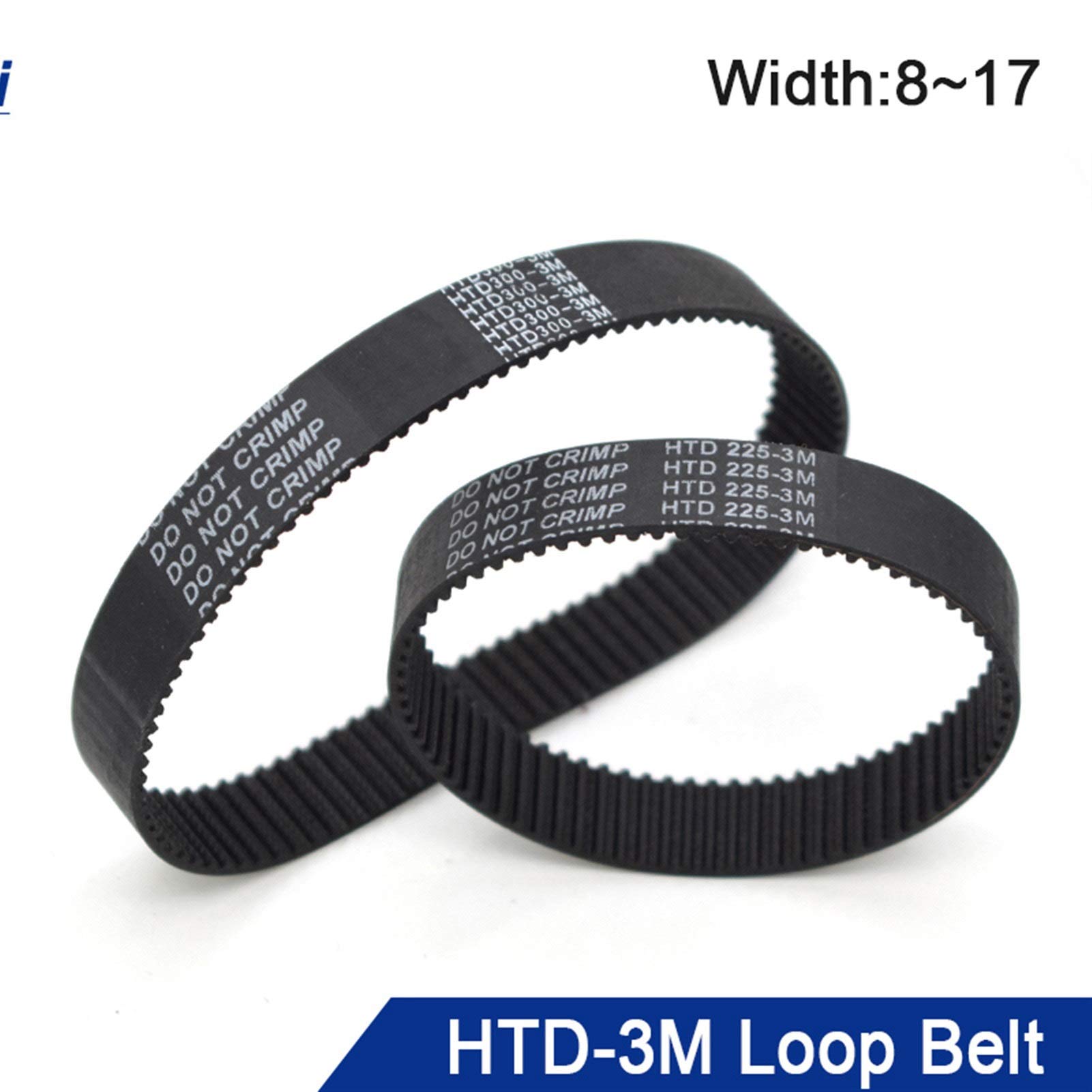 Caihv-3D Stampante Cintura Di Temporizzazione A Circuito Chiuso HTD3M, Cinture Di Trasmissione Perimetro 225 228 255 267 300 324 330 330 354mm, Larghezza Personalizzata 8 9 10 15 17mm Cinghia Dentata - Foto 8