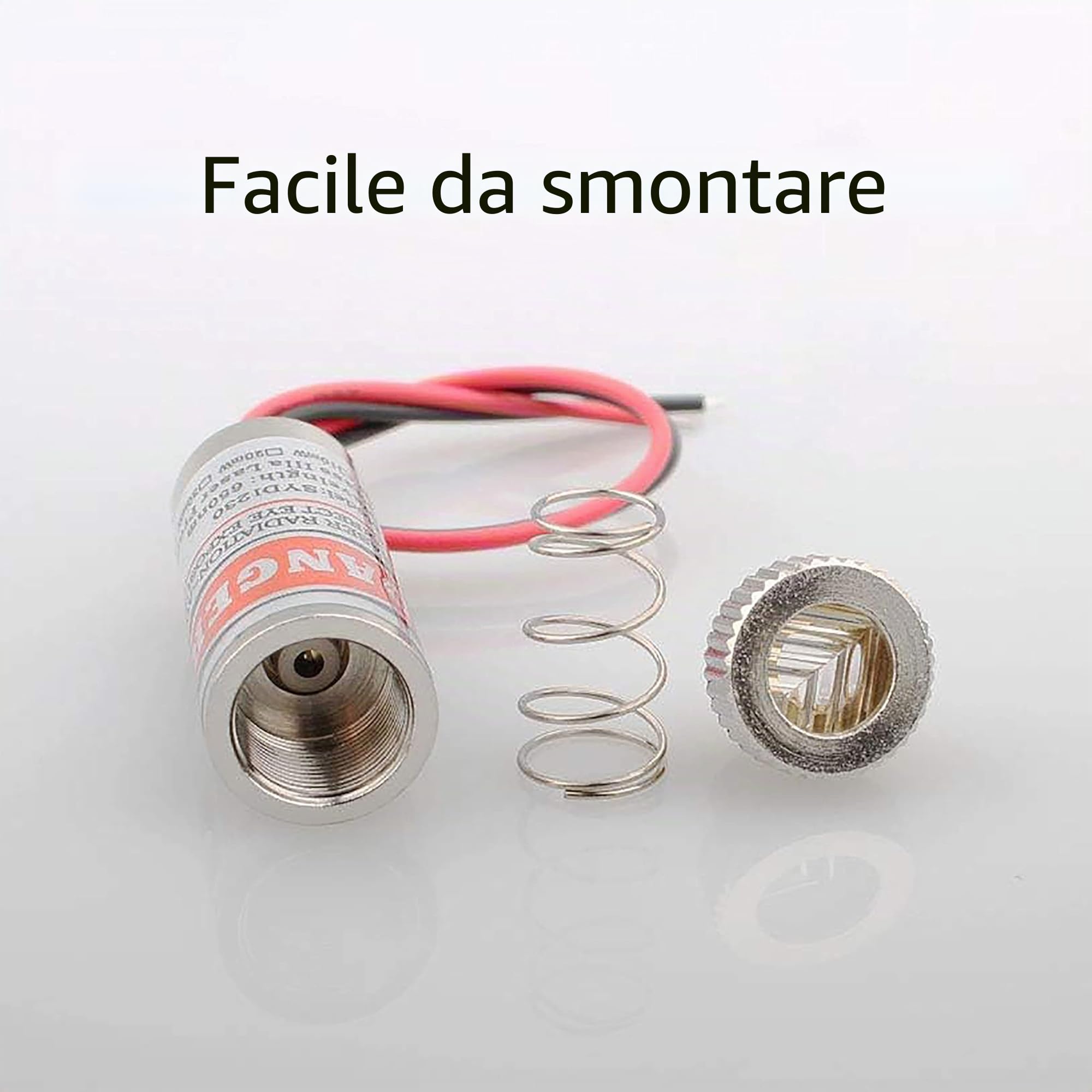 GERUI 4 pezzi moduli laser focalizzabili a croce laser a messa a fuoco regolabile laser rosso 3-5 V 650 nm con lenti in plastica, laser a croce, utilizzato per la correzione e l'allineamento di
