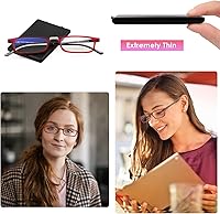 Vista 25 de SKYOAK Evolved Folding Reading Glasses For Women Men Blue Light Blocking Anti UV Eyestrain Foldable Portable Compact Readers with Flat Hard Case