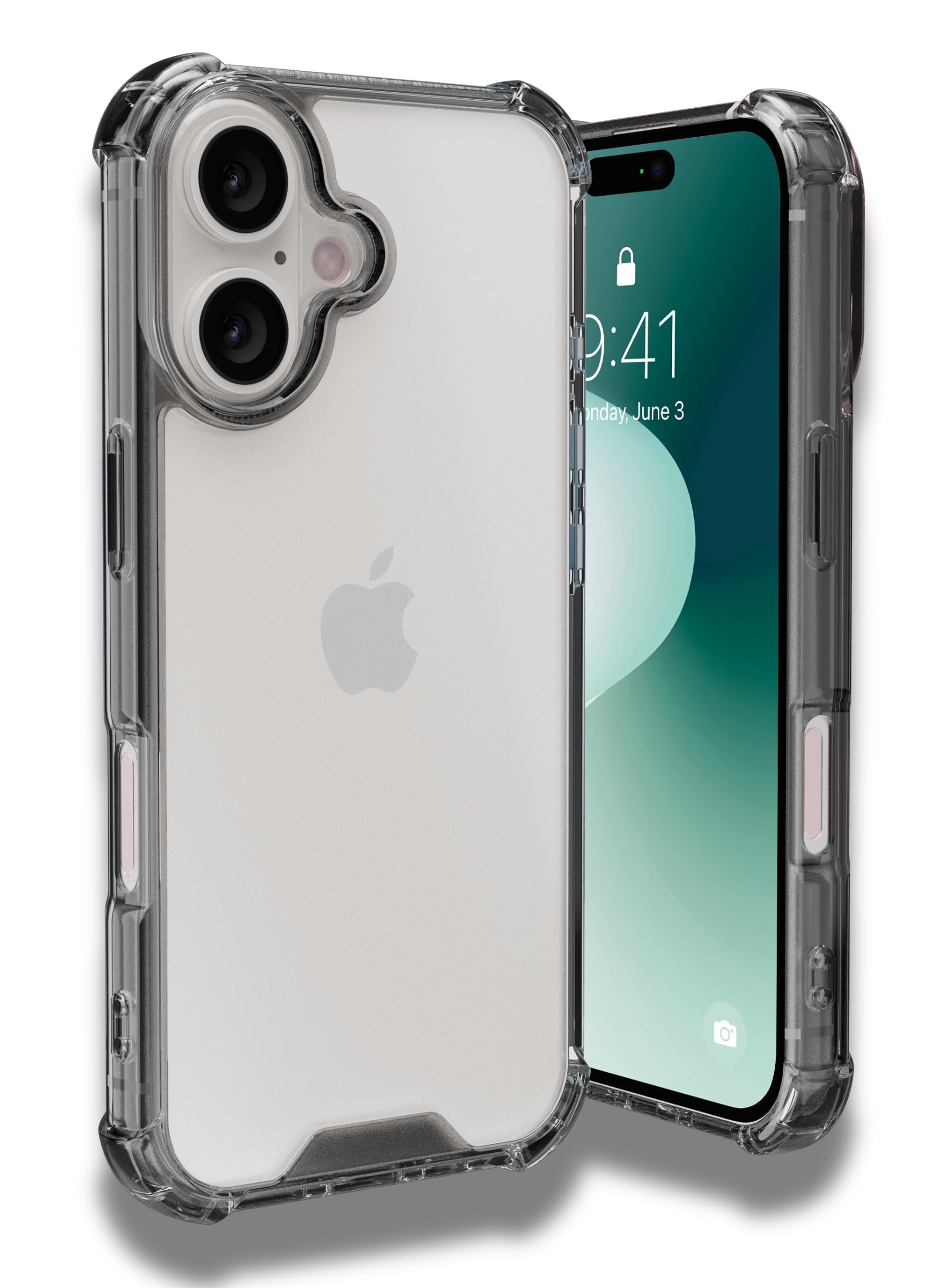 ExpressB® for iPhone 16 Plus Case Cover | Anti-Scratch | Soft Shockproof Cushion Corners Camera Protection Back Cover | Hard Transparent Back Cover Case for iPhone 16 Plus - Clear with Black Sides (B0DF5LG6W6) Amazon Price History, Amazon Price Tracker