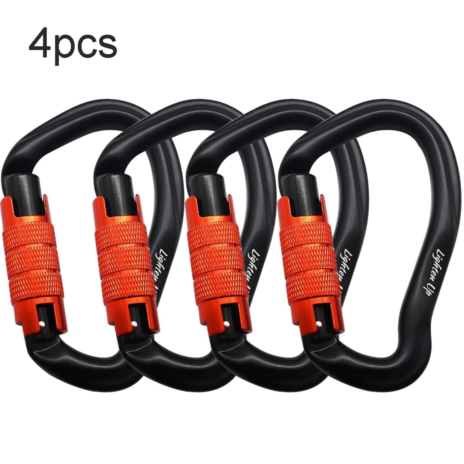 4Pcs 23KN Auto Locking Gate Carabiner Heavy Duty D Shape Buckle Pack D-ring Carabiner Climbing Rappelling Hammock Locking Clip
