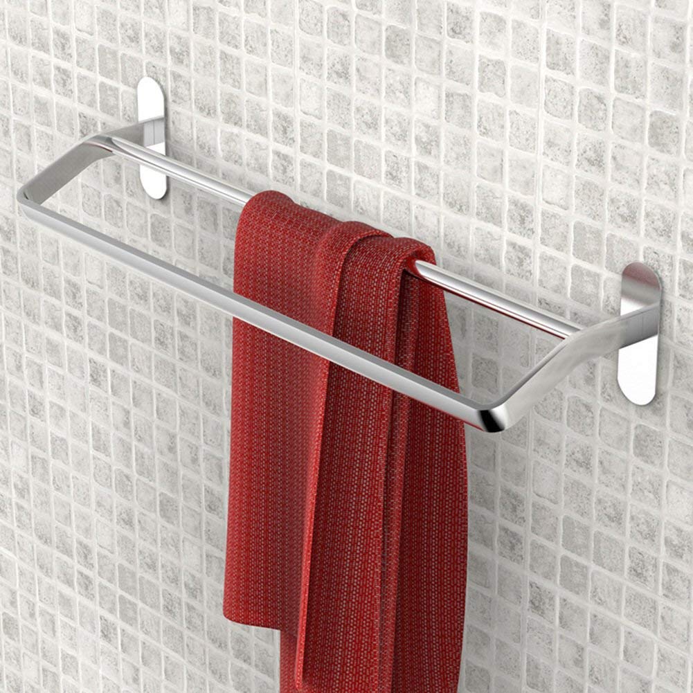 Porte-serviettes double en aluminium poli 60cm pour éviter la rouille au mur