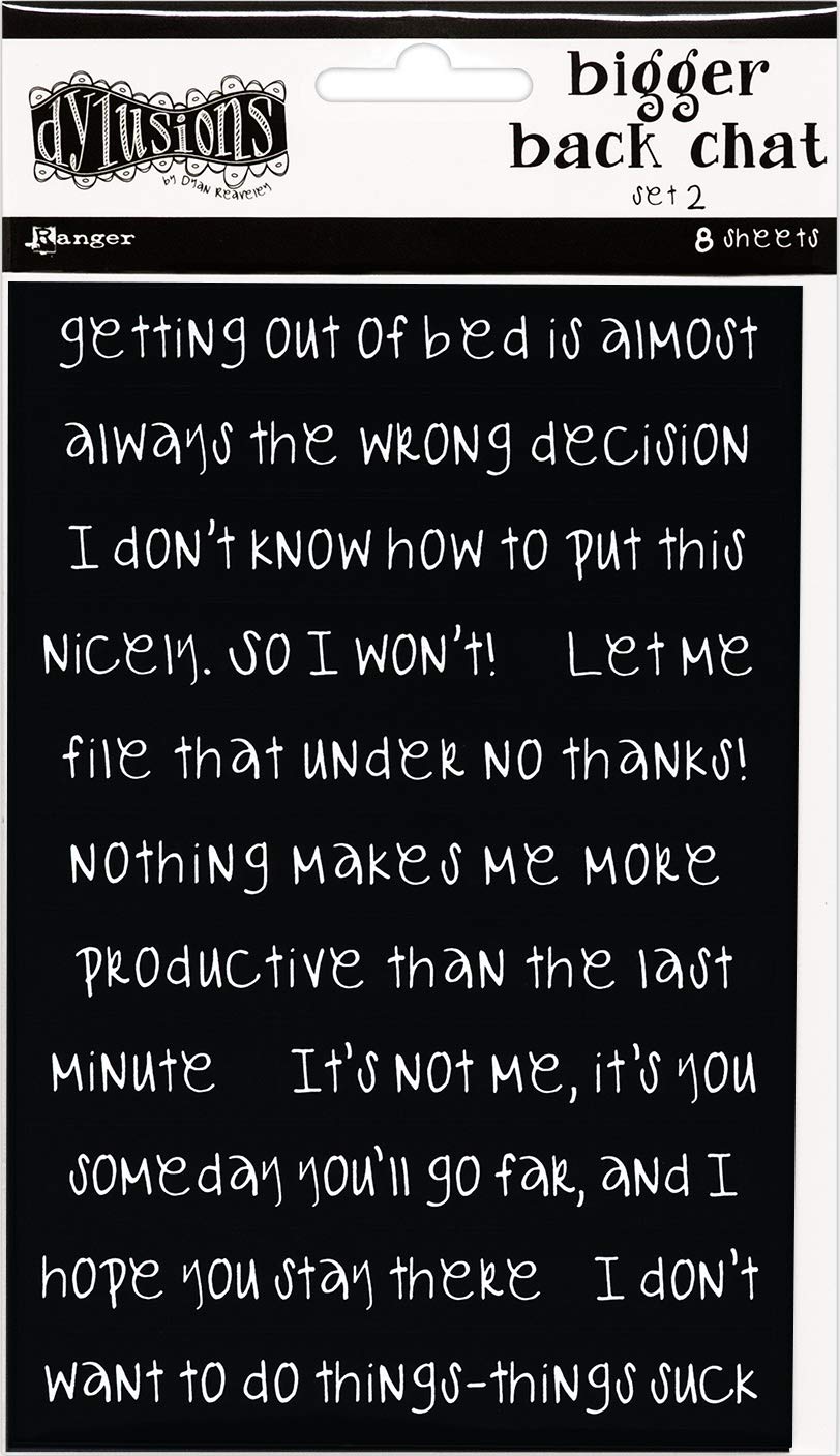 Dylusions DYLSN Back Chat STKR, us:one size, Black Set #2