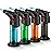 Samniu 4 Pack of Torch Lighter, Jet Flame, Butane gas, Mini Refillable Windproof Lighters, for candle, fireplace, grill (Gas not Included)