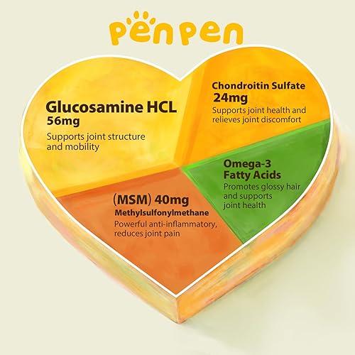 Miniatura 2 de PENPEN Suplemento de cadera y articulaciones para perros con glucosamina para perros, condroitina, MSM y cúrcuma para apoyar la salud de las
