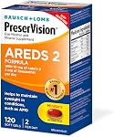 PreserVision AREDS 2 Supplément de Vitamines & Minéraux pour les Yeux, Contient Lutéine, Vitamine C, Zéaxanthine, Zinc, Vitamine E, Suppléments de Santé Oculaire pour Adultes, 120 Mini Gélules (l'emballage peut varier)
