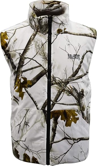 MidwayUSA Mens Hunters Creek Reversible Insulated Vest Mossy Oak Original...