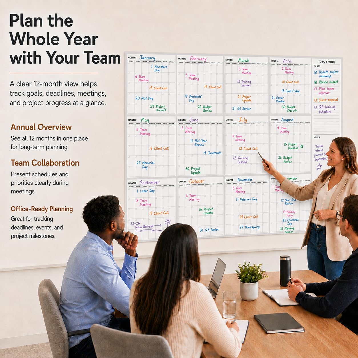 Calendario da parete extra large cancellabile a secco, 139,7 x 86,4 cm, non datato, 12 mesi, cancellabile a secco, riutilizzabile, planner mensile verticale cancellabile per casa, ufficio, scuola