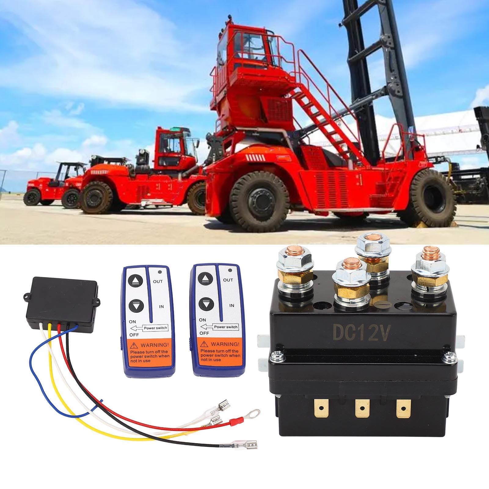 12V 500A Kit Relè Verricello Interruttore Contattore Relè Verricello Automobilistico Elettrico Durevole Per Tosaerba ATV Motoslitta