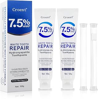 Hydroxylapatit Zahnpasta 2er Set + 2 Zahnbürsten