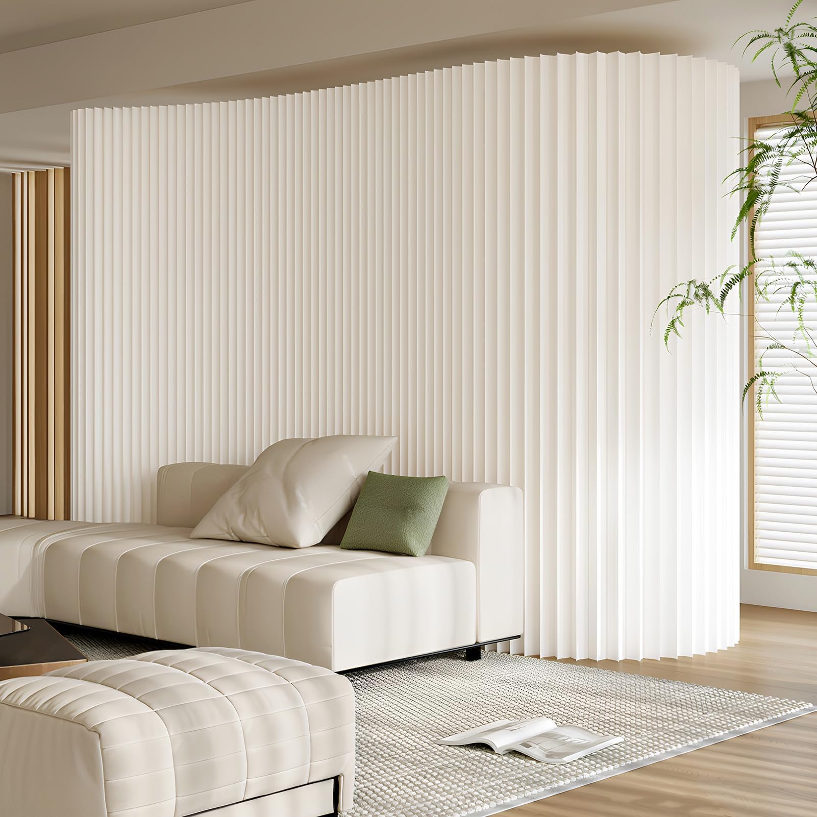 Photo 1 of HLOPEWSTUK Folding Paper Room Divider, L118" x H70.9"