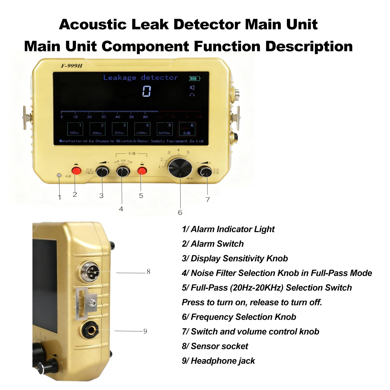 Detector De Fugas De Agua Subterráneas F999H